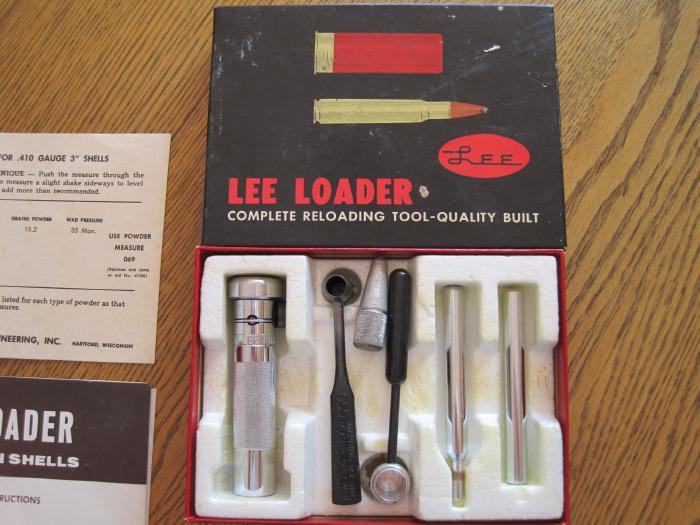 Lee Loader .410 Ga Old Black Red Box Complete For Sale at